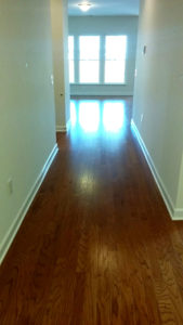 Wood floors down the hallway