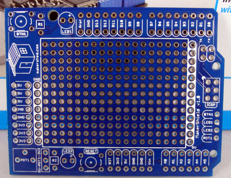 Makershield prototyping board