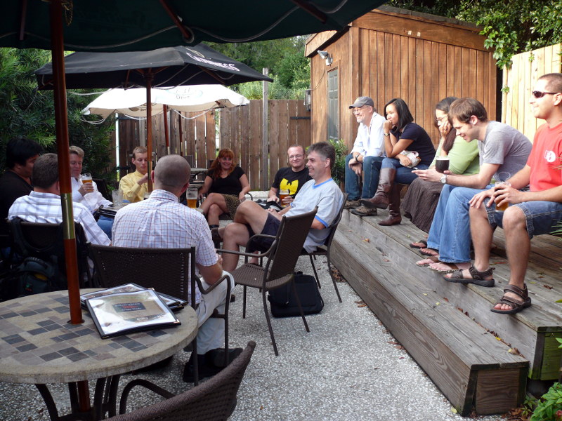 BarcampCHS organizers gathered together for a planning meeting.