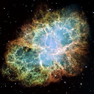 Crab Nebula imaged by the Hubble Space Telescope