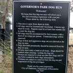 Governors Park dog park rules