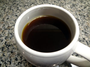 Brewed coffee ready for drinking