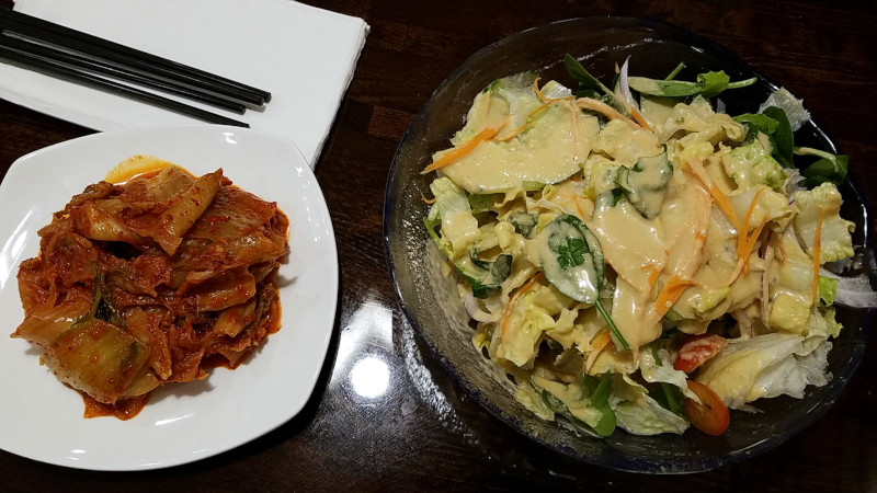 Thai East Fusion Salad and Kimchi