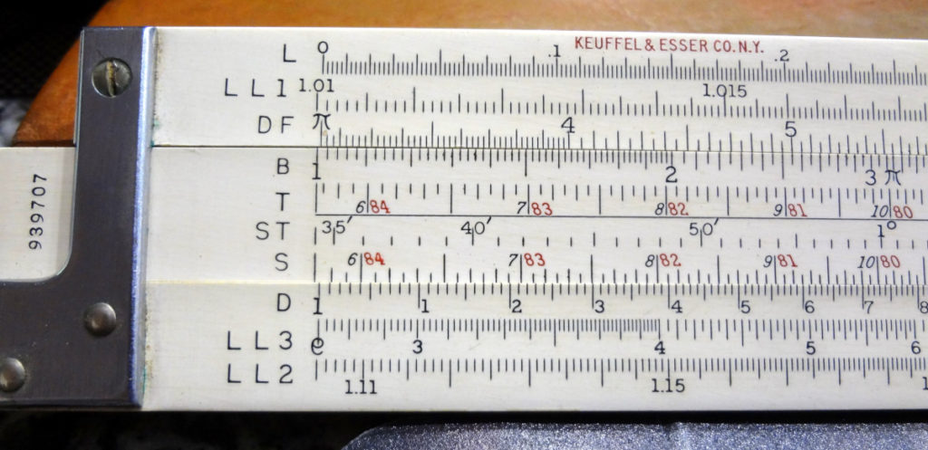 Keuffel & Esser (K&E) 4080-3 log-log slide rule