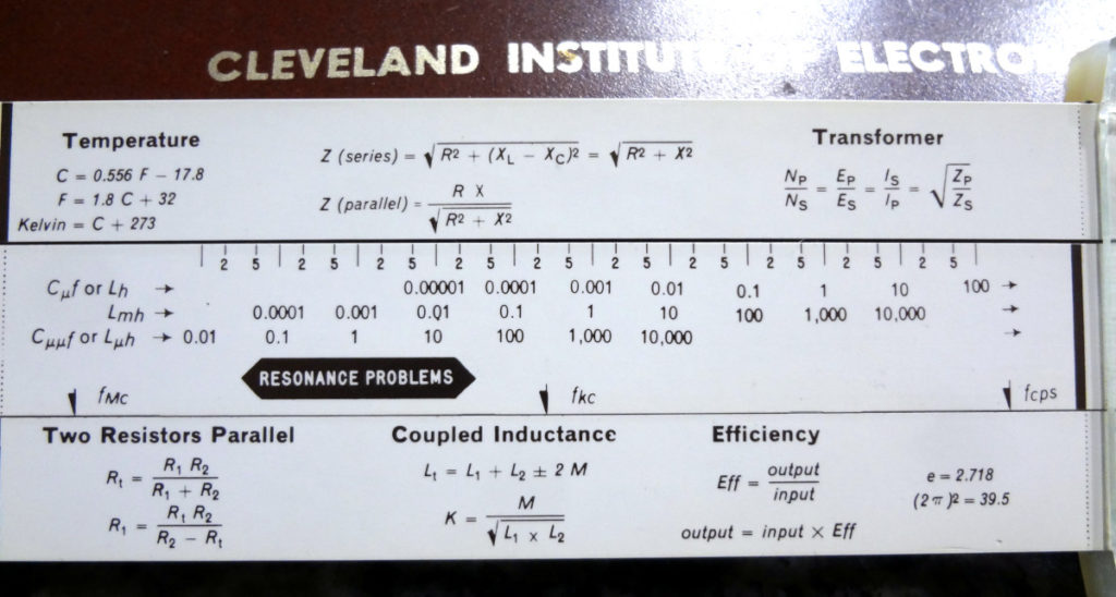 Pickett N-515-T Cleveland Institute of Electronics Electronics slide rule