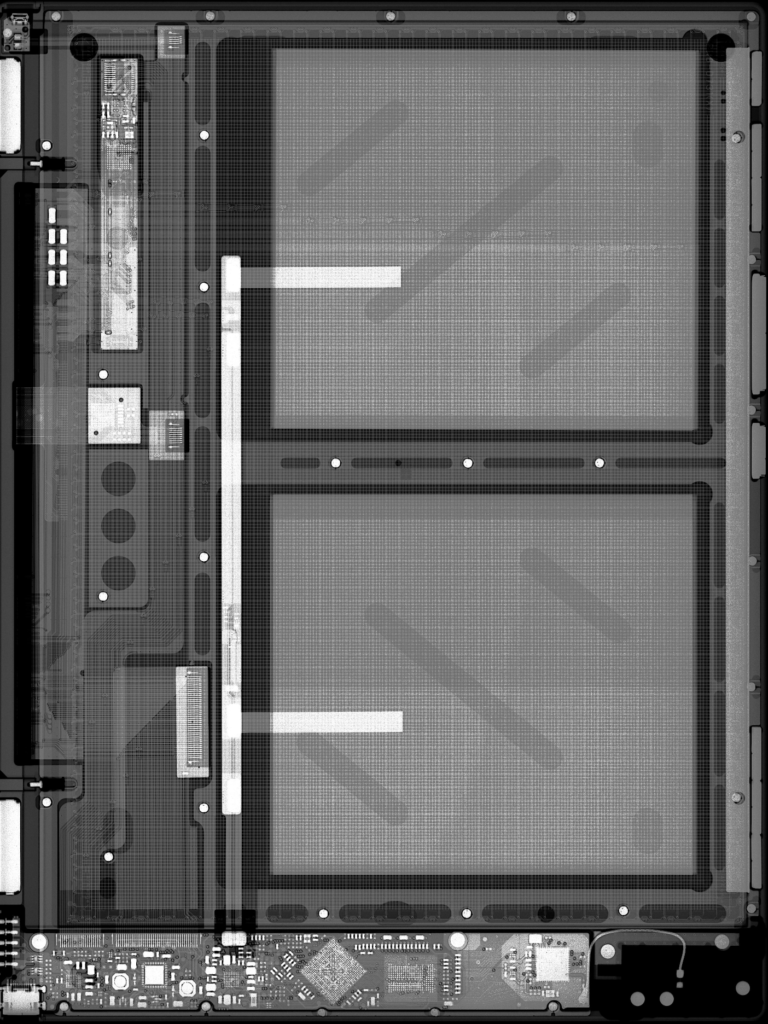 X-ray image of the reMarkable 2 tablet. 1404x1872 pixel PNG suitable for using with the Remarkable 2.